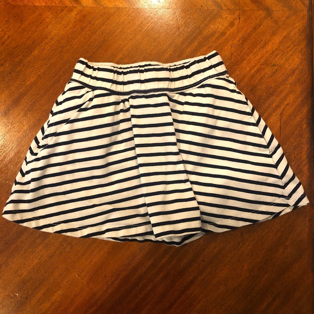 Gap Girls' Navy and White Striped Skort SZ XS